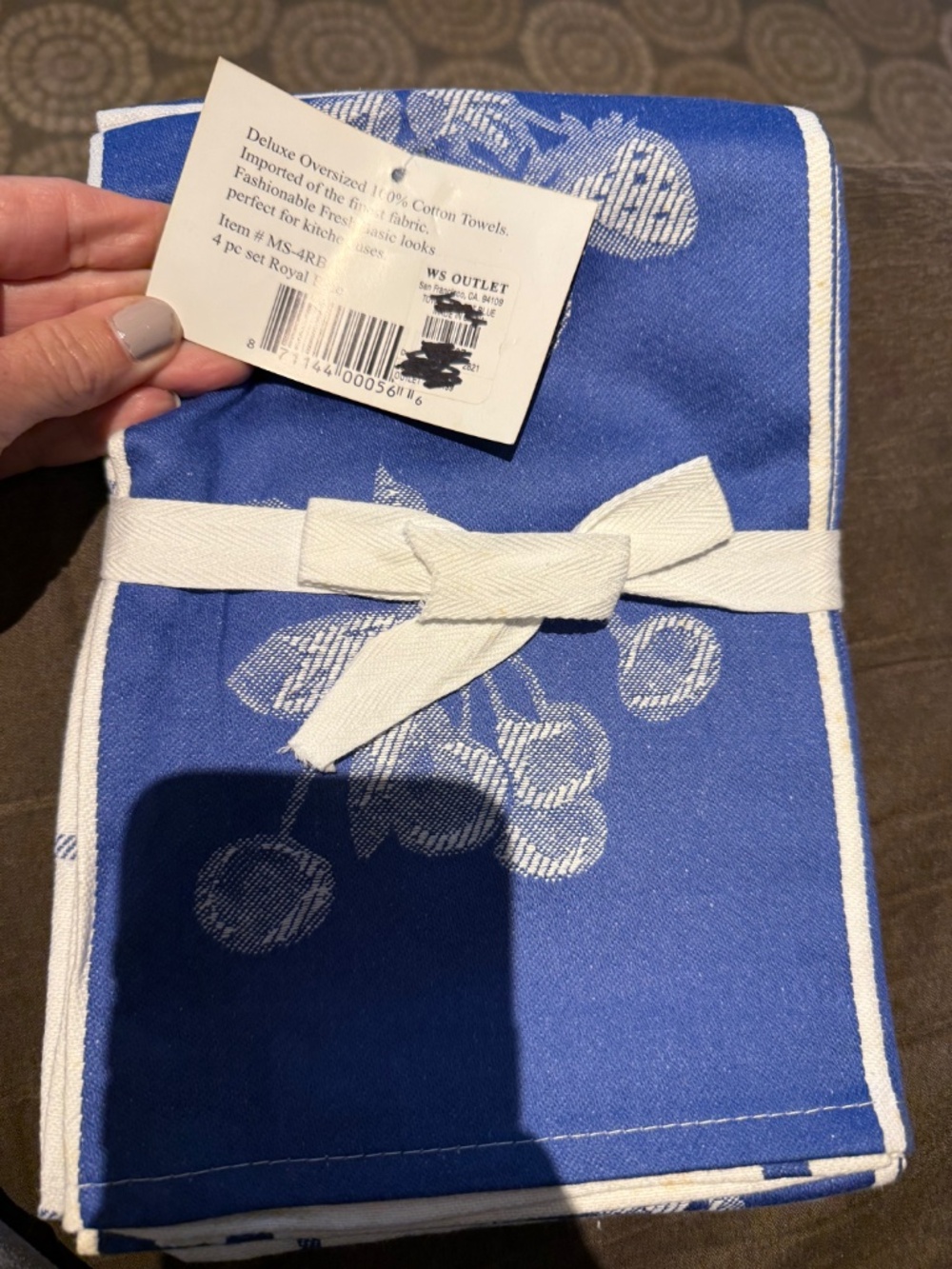 Set of 4 Williams-Sonoma Classic Striped Towels, Cotton,Set of 8 - Picture 2 of 2